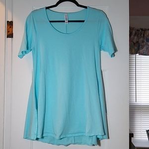 LulaRoe Perfect Tee XS light blue/light teal